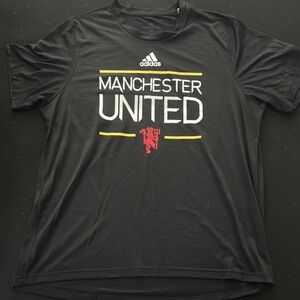 Adidas Manchester United Black T-Shirt - Mens L
